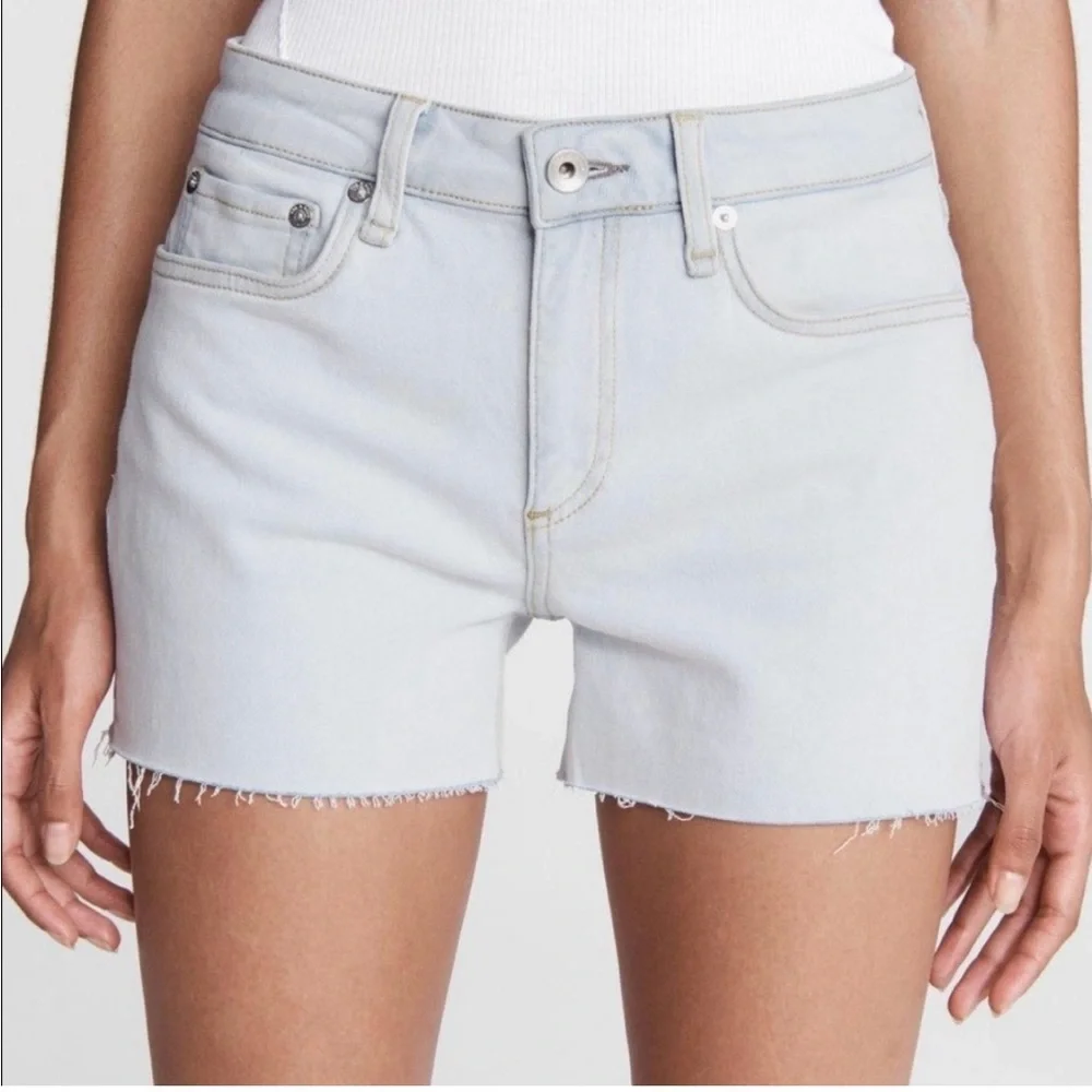 Rag & Bone Dre Loopback Denim Low-Rise Short - Picture 1 of 6